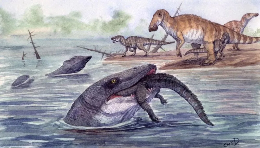 ‘Monstros’ marinhos gigantes viveram em rios no fim da era dos dinossauros