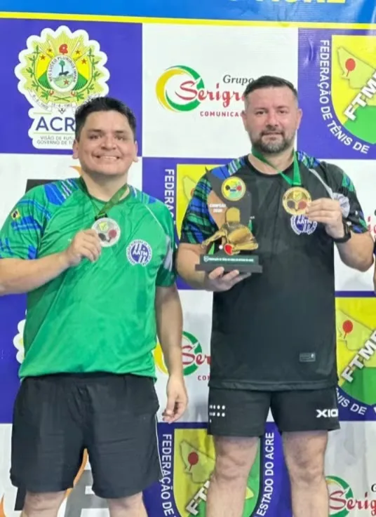 Fernando Montelano brilha na 40+ e conquista destaque na 2ª etapa do Circuito Acreano de Tênis de Mesa