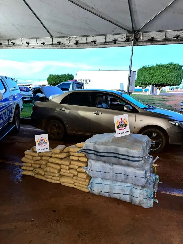 Operação da Polícia Militar resulta na apreensão de cerca de 260 kg de entorpecentes e prisão de dois suspeitos em Acrelândia