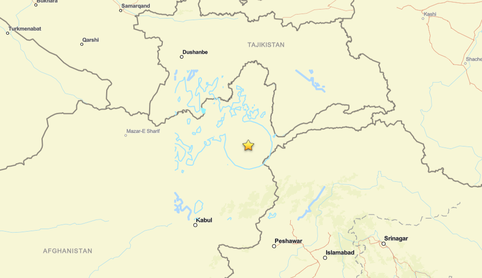 Terremoto de magnitude 6,0 atinge regiões do Afeganistão e Paquistão • USGS