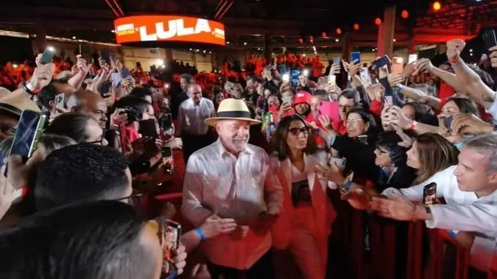 O presidente Luiz Inácio Lula da Silva durante lançamento da candidatura • Reprodução/Youtube Lula