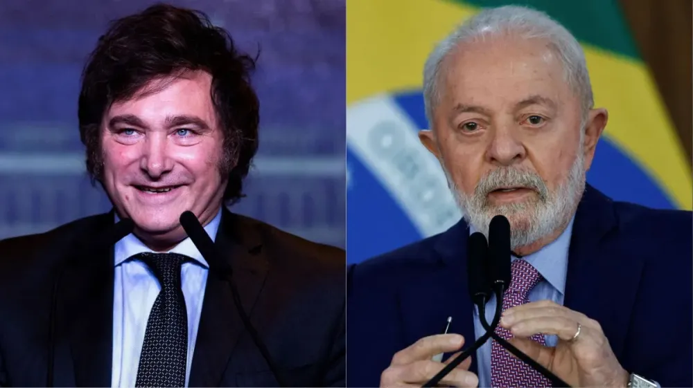 Milei e Lula nunca tiveram reunião bilateral desde a posse de Milei, em dezembro. • Getty Images e Reuters