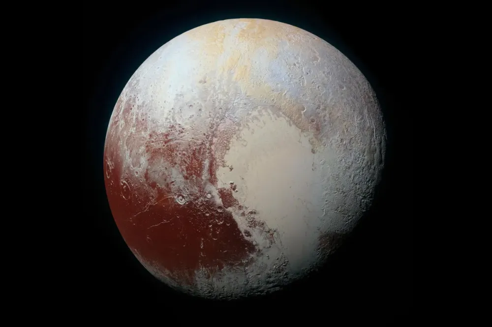 Plutão visto pela sonda espacial New Horizons da Nasa, capturada em 2015 • Nasa/Johns Hopkins University Applied Physics Laboratory/Southwest Research Institute via CNN Newsource