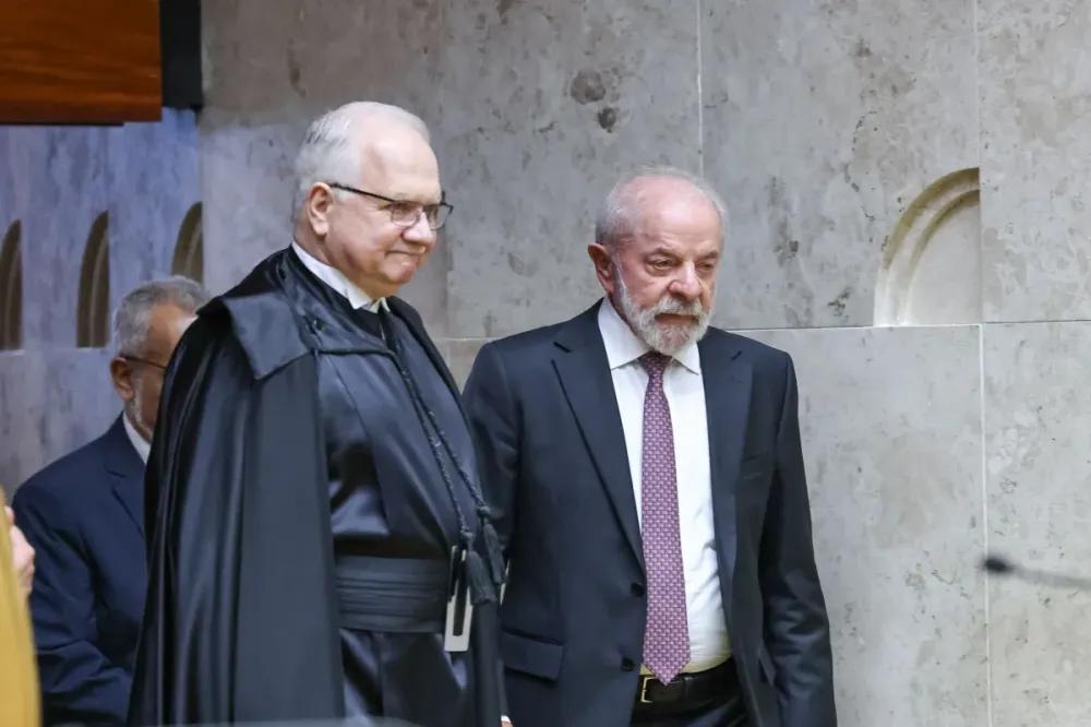 O presidente do STF, ministro Edson Fachin, e o presidente da República, Luiz Inácio Lula da Silva • Antonio Augusto/STF