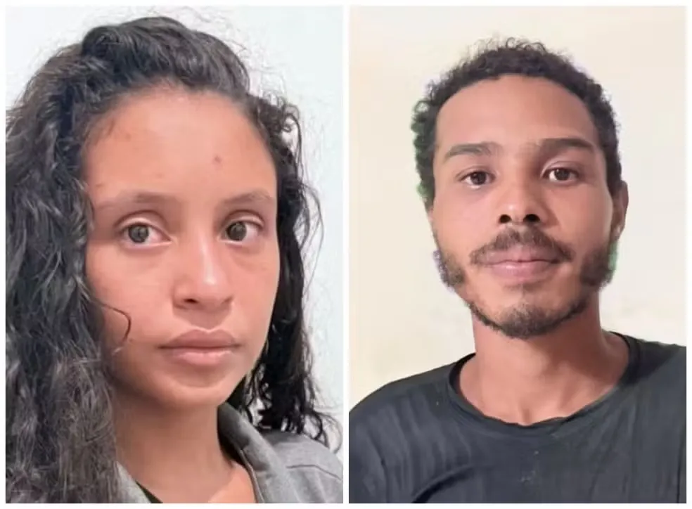 Ana Clara dos Santos, de 18 anos, e o padrasto Tacio Gomes dos Santos, de 23, foram presos suspeitos de matar Davi Lucas Santos Maia, de 3 anos, no Acre — Foto: Reprodução