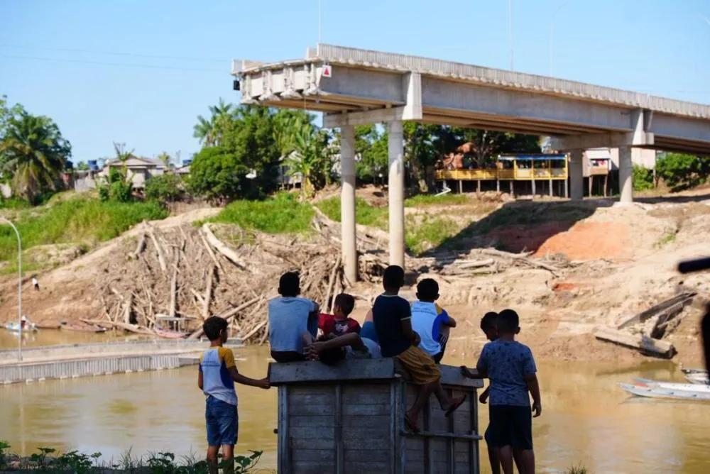 Ponte do Segundo Distrito de Sena caiu no último dia 5 de junho/Foto: Gleison Júnior/ContilNet