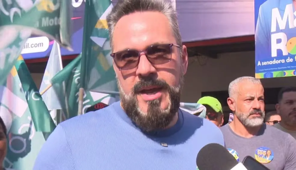 Alan Rick, do Republicanos, promete fortalecer a segurança pública e melhorar atendimento à mulher — Foto: Reprodução/Rede Amazônica