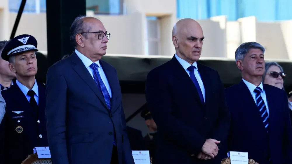 Os ministros do STF (Supremo Tribunal Federal), Gilmar Mendes e Alexandre de Moraes • Rosinei Coutinho/STF