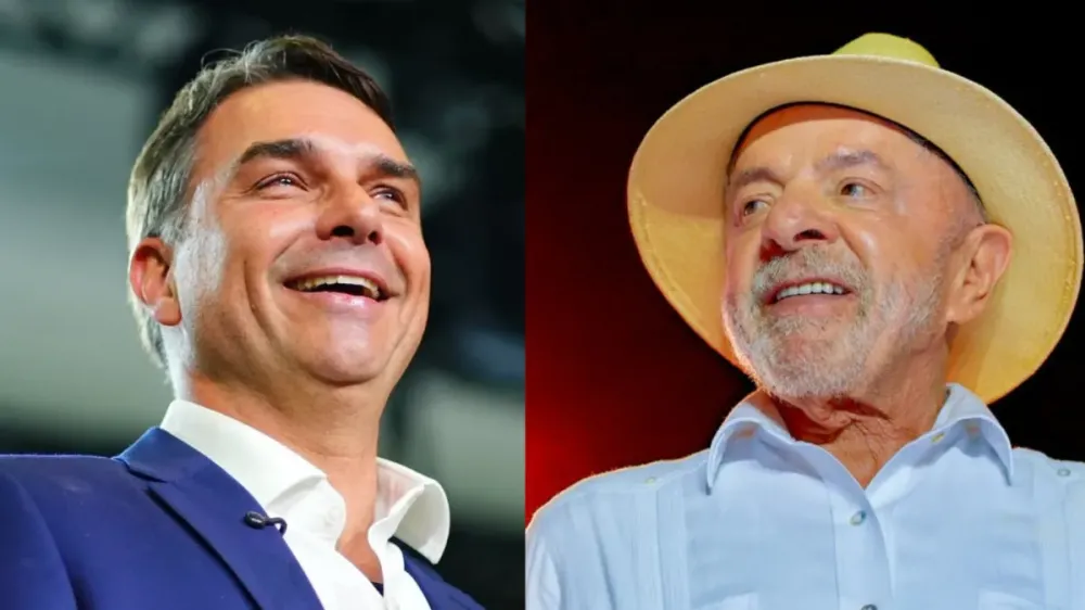 Flávio Bolsonaro (PL) e Luiz Inácio Lula da Silva (PT) vão disputar o segundo turno das eleições em 25 de outubro • Divulgação