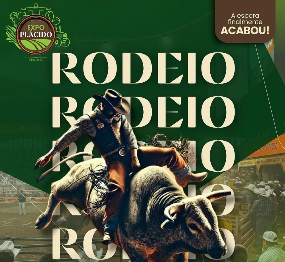 Expo Plácido 2025 confirma rodeio e promete espetáculo de adrenalina no fim de junho