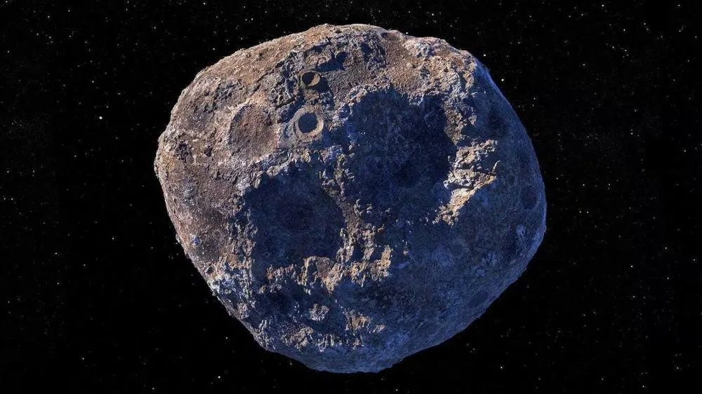 O asteroide 16 Psyche é composto principalmente de ferro e níquel | Ilustração/Nasa