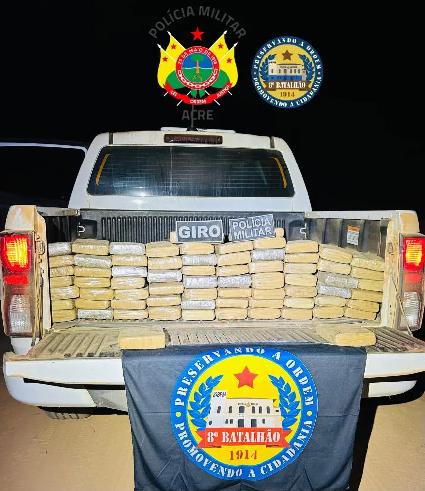 Polícia Militar apreende 73 kg de maconha em ramal na Transacreana